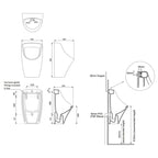 Turner Hastings Teide Ceramic Urinal - Back Inlet Specification