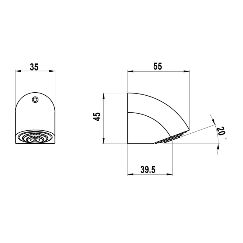 Gentec Anti Vandal Shower Head -  Specification