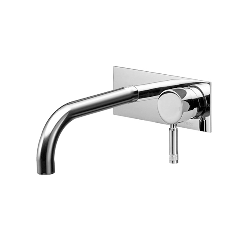 Parisi Tondo Wall Mixer 220mm Curved Spout with Rectangular Plate