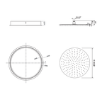 Parisi Tondo Ceiling Shower 400mm