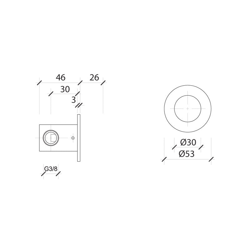 Parisi Tondo F&F Elbow Water Connector