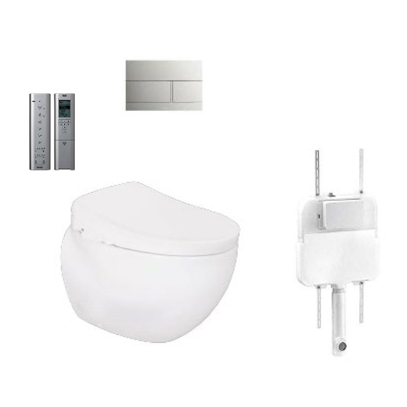 TOTO Le Muse Wall Faced Toilet and Washlet w/Remote Control Package
