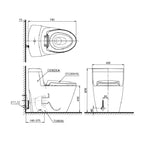 TOTO One Piece Suite + Soft Close Seat, S-Connector Specification
