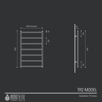 Hydrotherm TR2 Heated Towel Rail - 500mm Wide