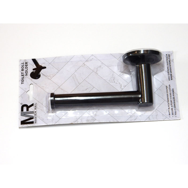Master Rail Toilet Roll Holder Matt Black