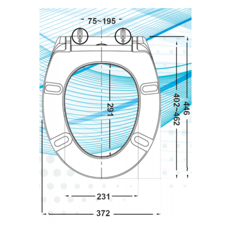 Haron MIAMI Slow Close Toilet Seat -  Specification