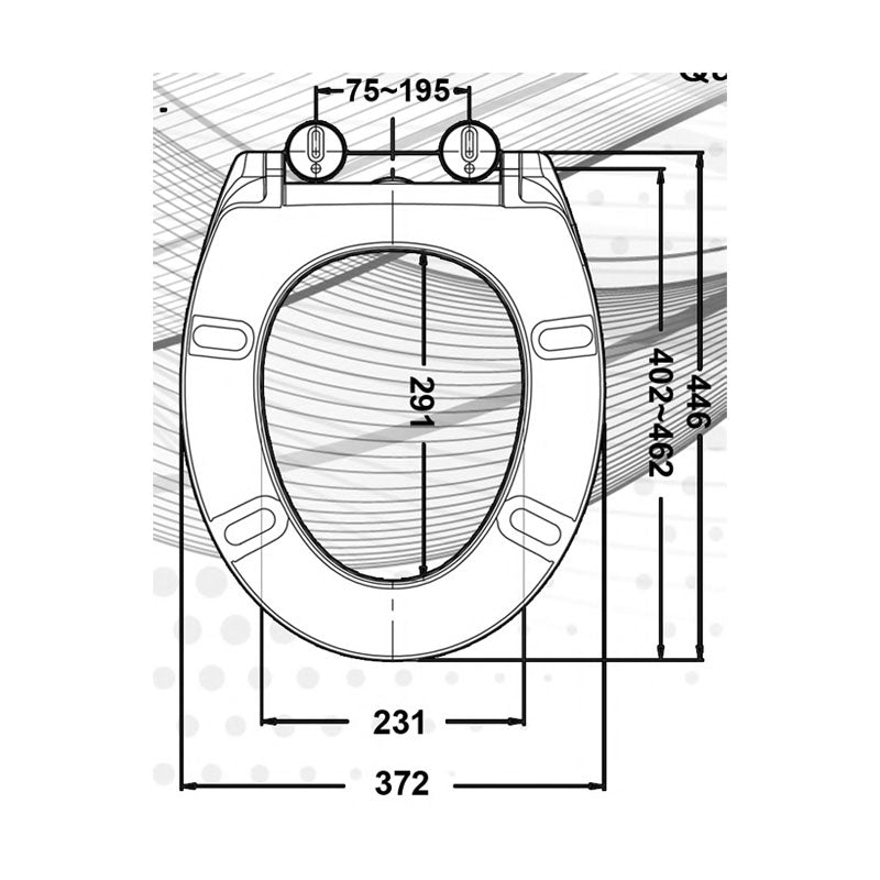 Haron Duroplast Sable Seat with Soft close Seat Matt Black Specification