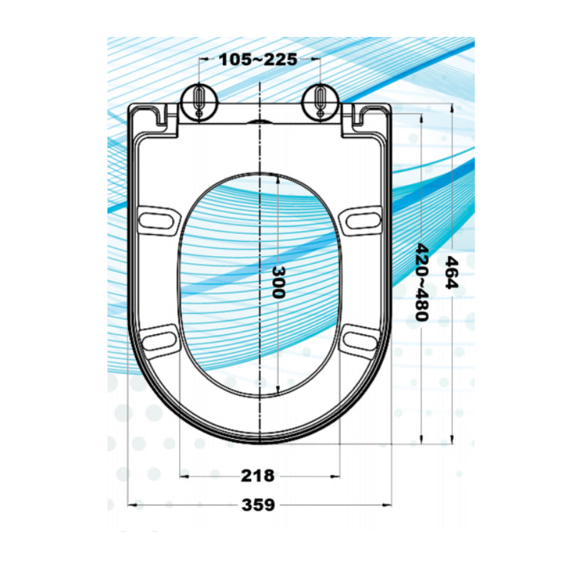 Haron DUNE Slow Close Toilet Seat - Specification