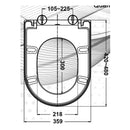 Haron Duroplast Onyx D Shape Toilet Seat Matt Black Specification