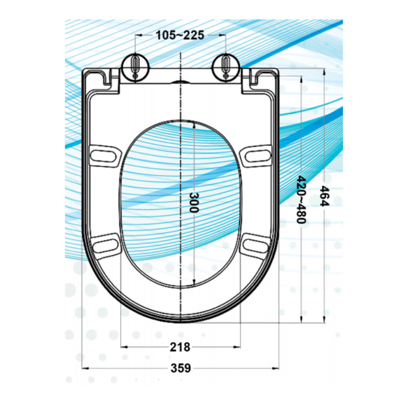 Haron SARINA Slow Close Toilet Seat - Specification