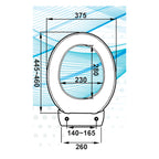 Haron CARNIVAL Toilet Seat – 260mm Link - Specification