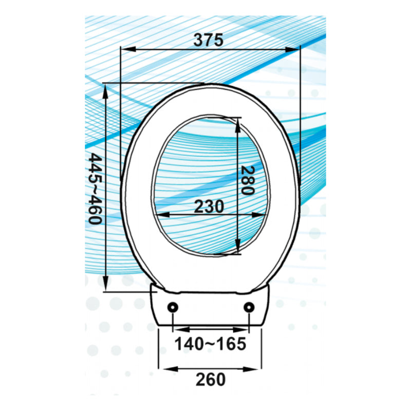 Haron CARNIVAL Toilet Seat – 260mm Link - Specification