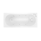 Decina Turin 1790mm Acrylic Santai Spa Bath - Gloss White - TU1790SAN10JW