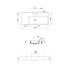 Parisi Twenty 100 Right Bowl Bench Basin specifications