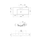 Parisi Twenty 100 Right Bowl Bench Basin specifications