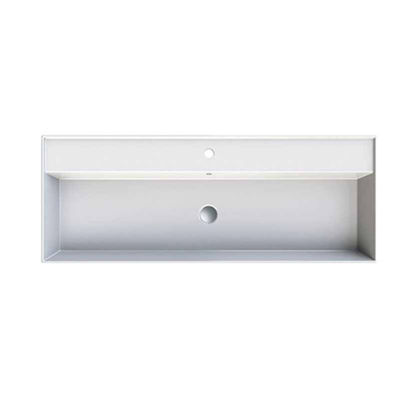 Parisi Twenty 120 Full Bowl Bench Basin - 3 Tap Holes - Gloss White