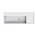 Parisi Twenty 120 Left Bowl Bench Basin - 3 Tap Holes - Gloss White - TC201233