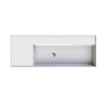 Parisi Twenty 120 Right Bowl Bench Basin - 3 Tap Holes - Gloss White - TC201223