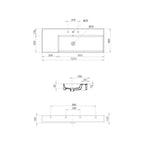 Parisi Twenty 120 Right Bowl Bench Basin specifications