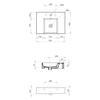 Parisi Twenty 60 Centre Bowl Bench Basin specifications
