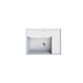 Parisi Twenty 60 Left Bowl Bench Basin - 1 Tap Hole - Gloss White - TC20631