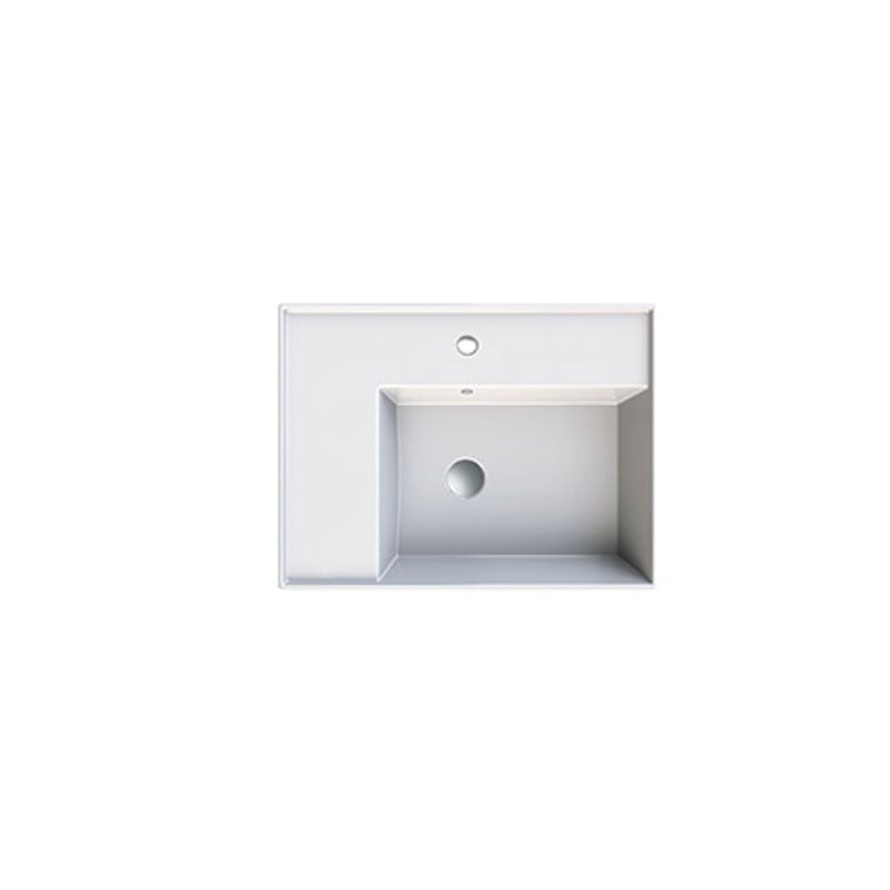 Parisi Twenty 60 Right Bowl Bench Basin - 3 Tap Holes - Gloss White - TC20623