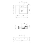 Parisi Twenty 60 Right Bowl Bench Basin specifications