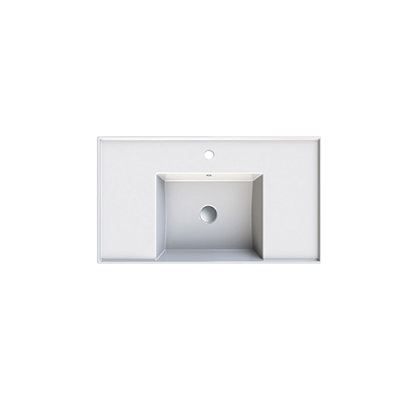 Parisi Twenty 80 Centre Bowl Bench Basin - 3 Tap Holes - Gloss White - TC20813
