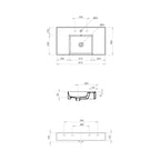 Parisi Twenty 80 Centre Bowl Bench Basin specifications