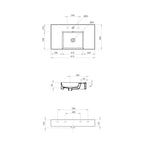 Parisi Twenty 80 Centre Bowl Bench Basin specifications