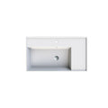Parisi Twenty 80 Left Bowl Bench Basin - 3 Tap Holes - Gloss White - TC20833