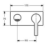 Hansa Twist Loop Wall Mounted Basin/Bath Mixer- Specifications