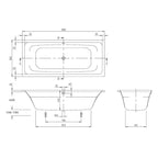 Villeroy & Boch Targa Bath 1800 x 800 specifications