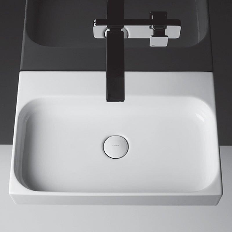 Studio Bagno Unit 805 Wall Hung Basin - 1 Tap Hole - Gloss White - UTL02/1