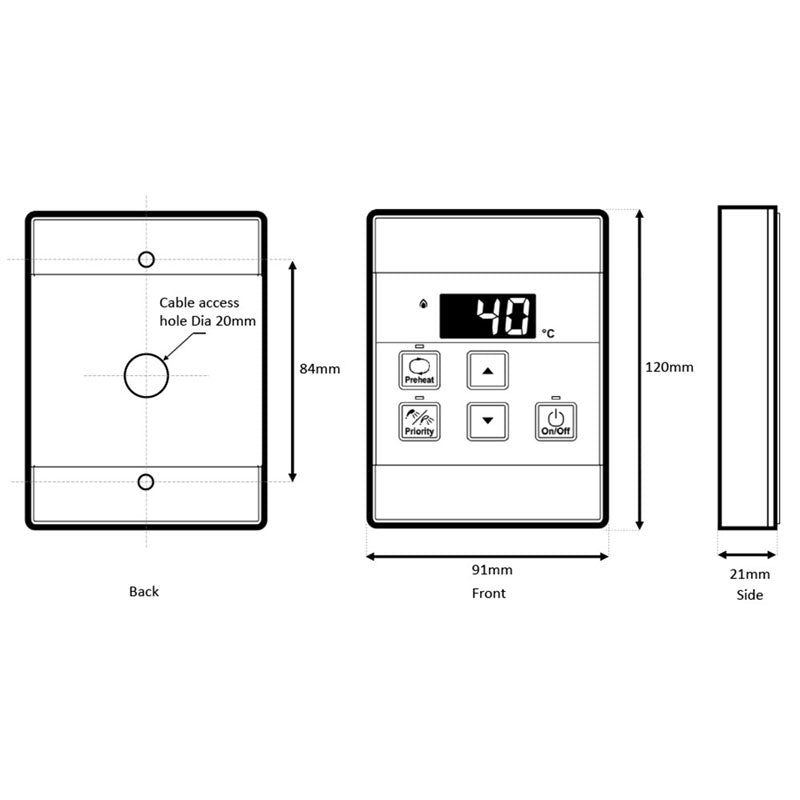 Rinnai Controller Infinity specifications