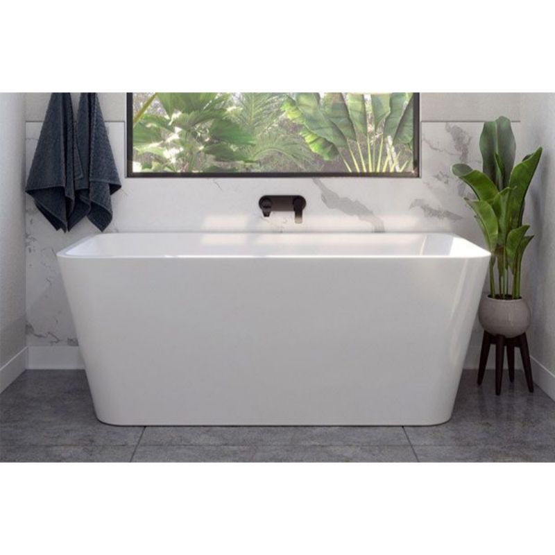 Decina Aria 1700mm Acrylic Back to Wall Bath - Gloss White - AR1700W