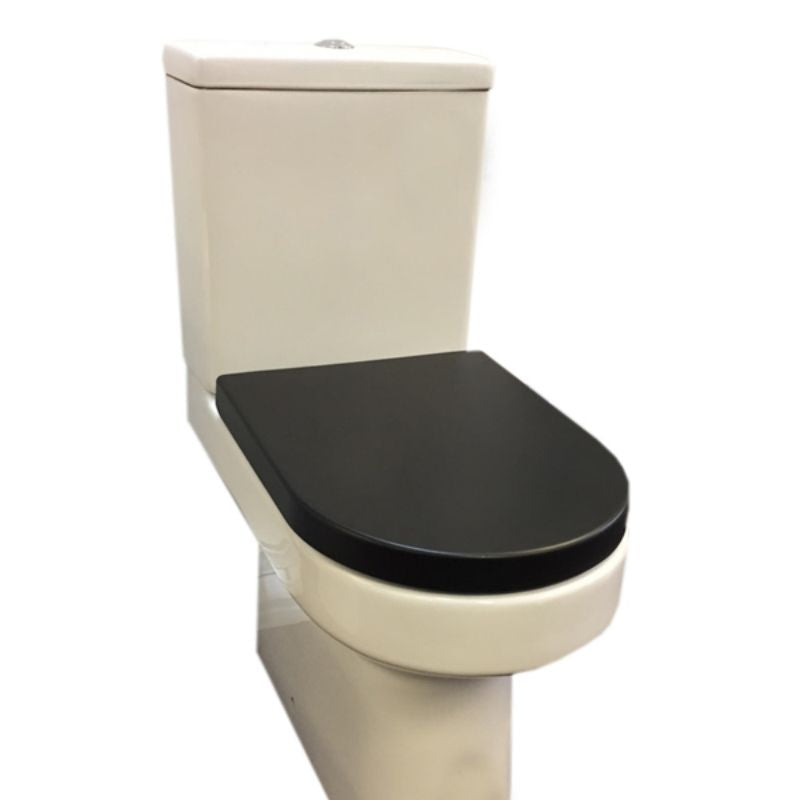 Haron Duroplast Onyx D Shape Toilet Seat Matt Black