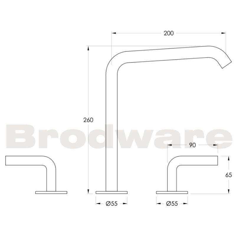 The Nanobar Bath Set with Swivel Spout Spec