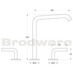 The Nanobar Bath Set with Swivel Spout Spec