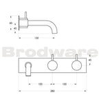 Minim Wall Set with Left Sided Spout on Chrome Plate  Spec