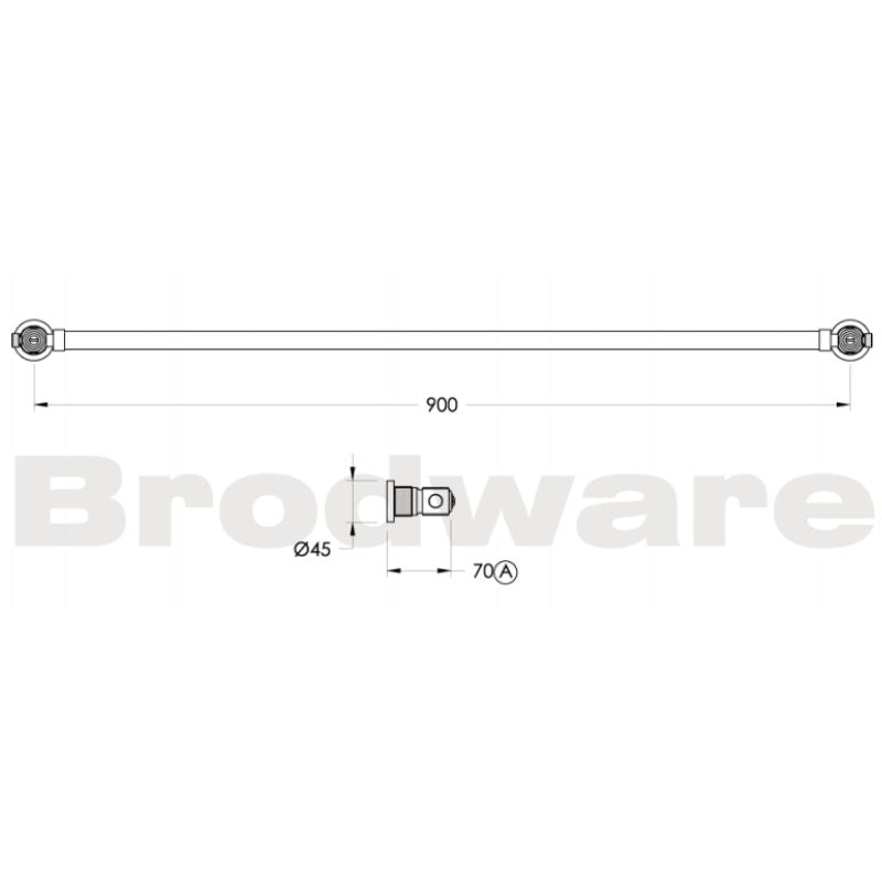Brodware Industrica Towel Rail 900mm Spec