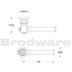Brodware Industrica Toilet Roll Holder Spec