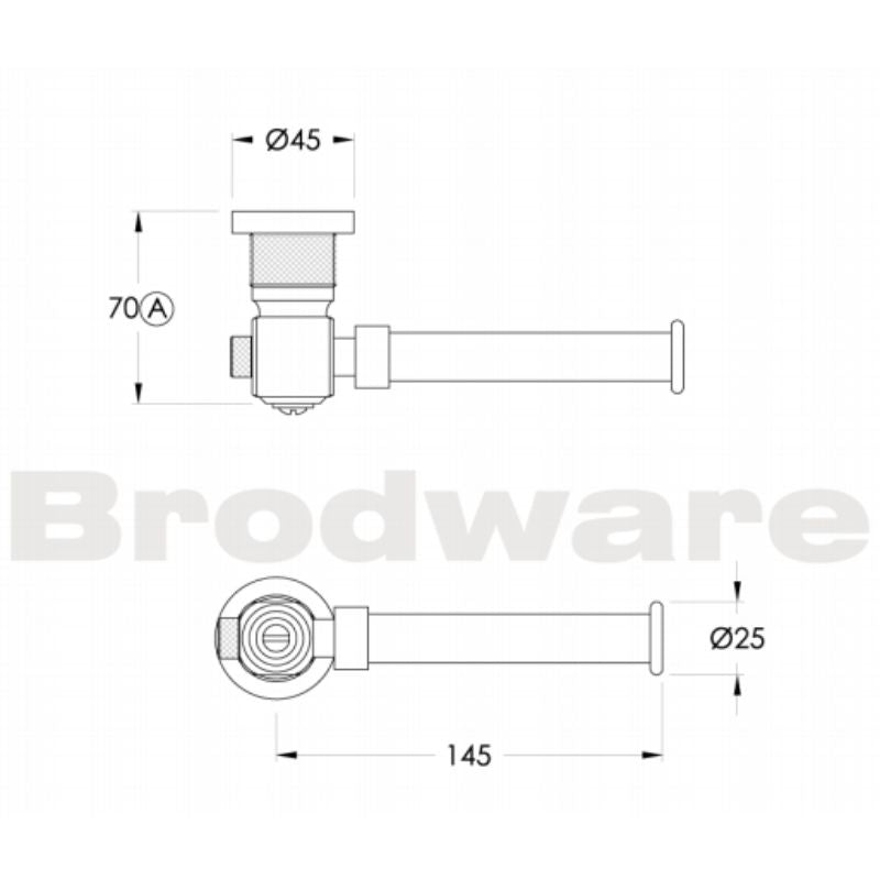 Brodware Industrica Toilet Roll Holder Spec