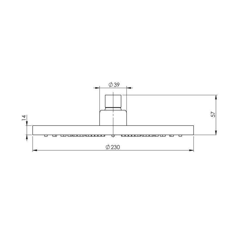 Phoenix Tapware Vivid Shower Rose 230mm Round - Chrome Specification