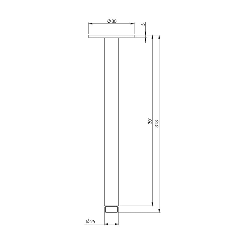 Phoenix Ceiling Arm 300mm Specification