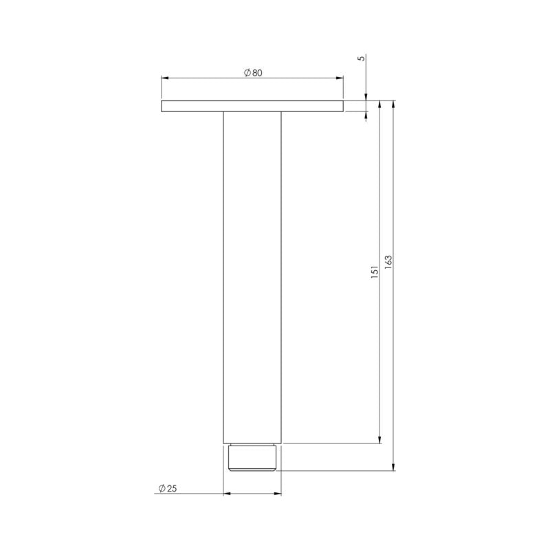 Phoenix Tapware Vivid Ceiling Arm 150mm Specification