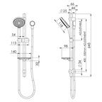 Phoenix Vivid Hand Shower on Rail - Chrome