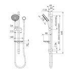 Phoenix Tapware Vivid Rail Shower Specification
