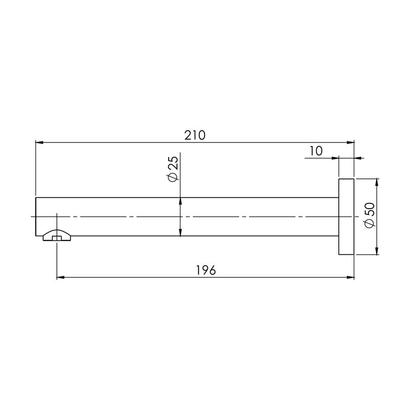 Phoenix Vivid Wall Basin Outlet 200mm Specification
