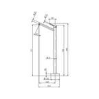 Phoenix Vivid Floor Mounted Bath Mixer - Chrome Specification